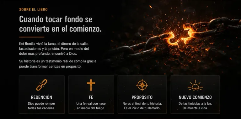 Story section artwork from the Transformado en el Fuego website